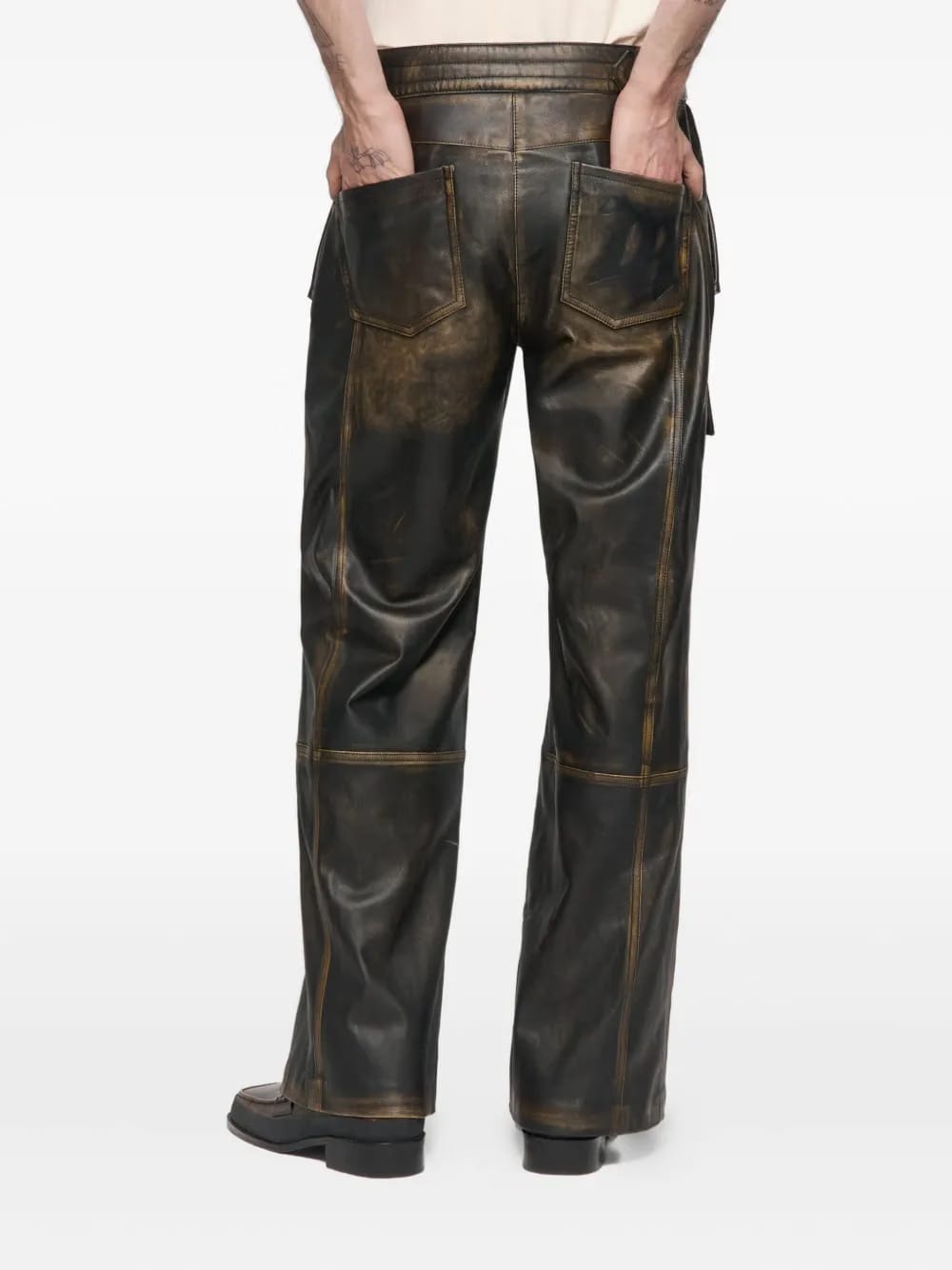 Misbhv Misbhv Leather Moto Cargo Trousers