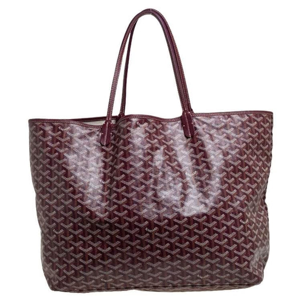 Goyard Goyard Saigon Tote Burgundy Goyardine Canvas Palladium Hardware