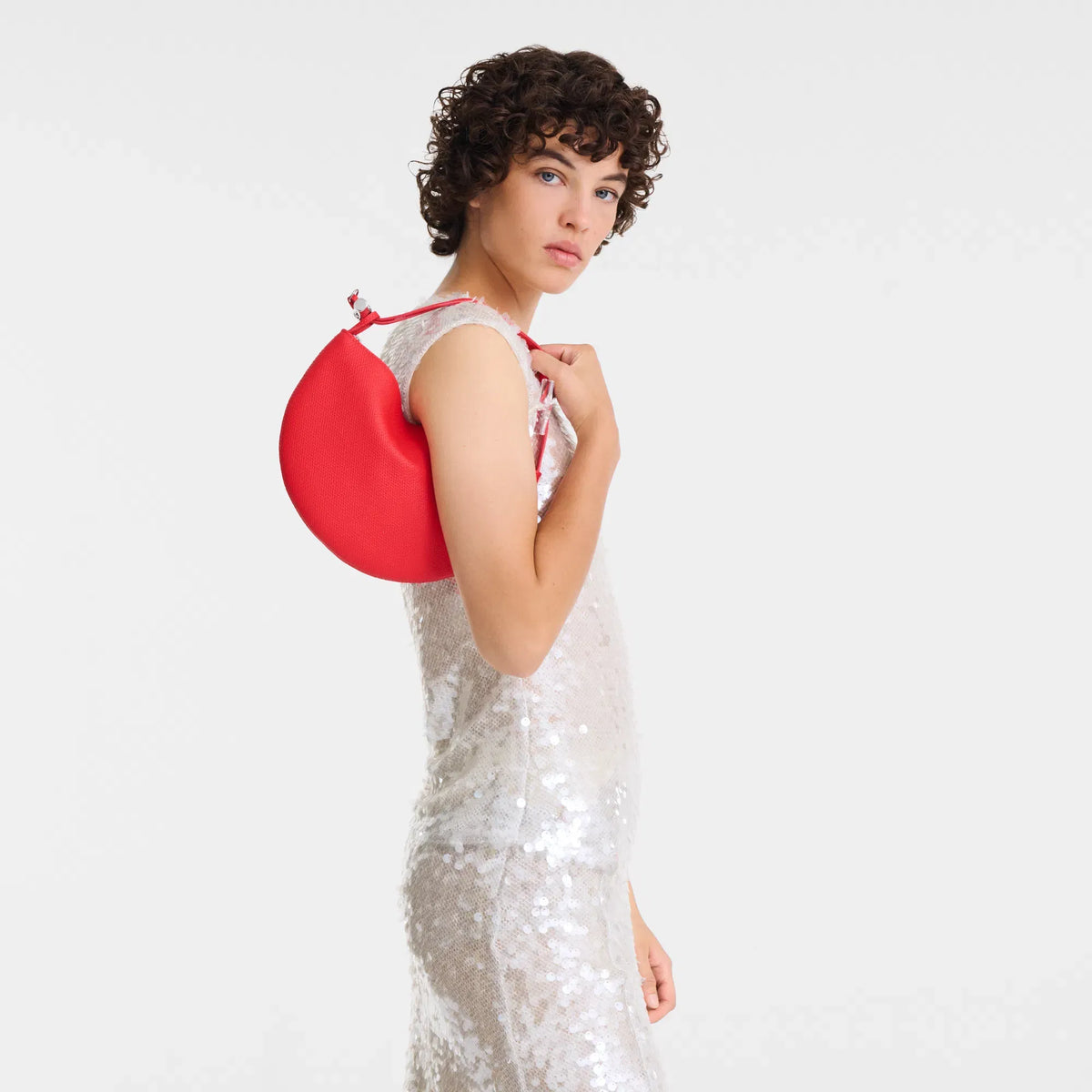 Longchamp Longchamp Le Roseau Clutch Vermilion