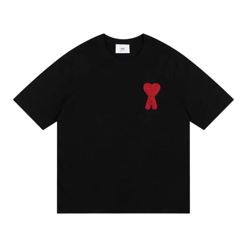 Ami Paris Ami Paris Ami T-Shirt Black