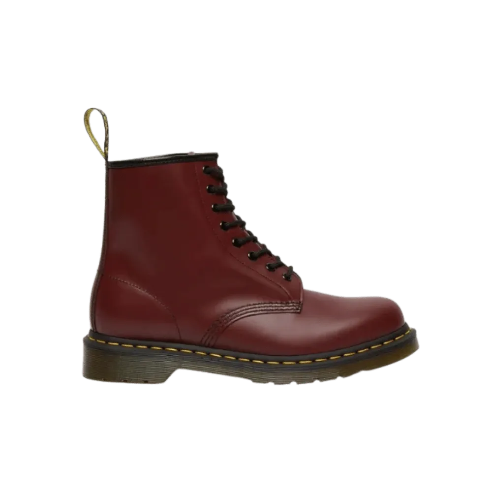 Dr Martens 1460 Smooth Leather Lace Up Boots Cherry Red