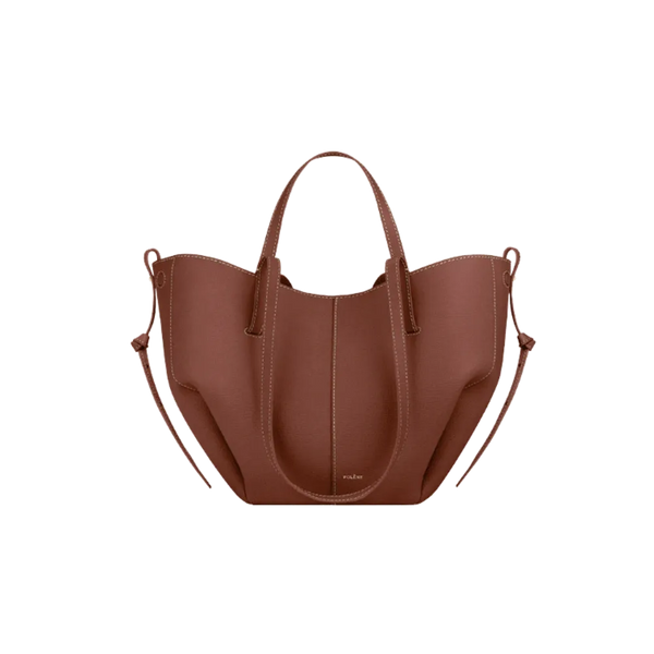 Polene Cyme Mini Textured Cognac