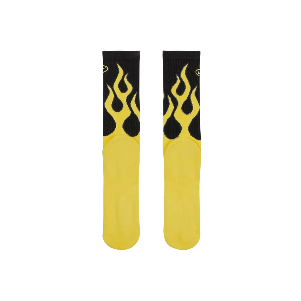 Nike Everyday Plus Crew Socks OG Flame Yellow Black