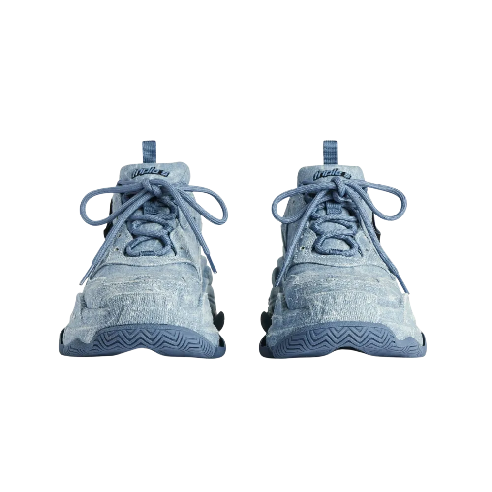 Balenciaga Triple S Canvas Sneaker In Blue