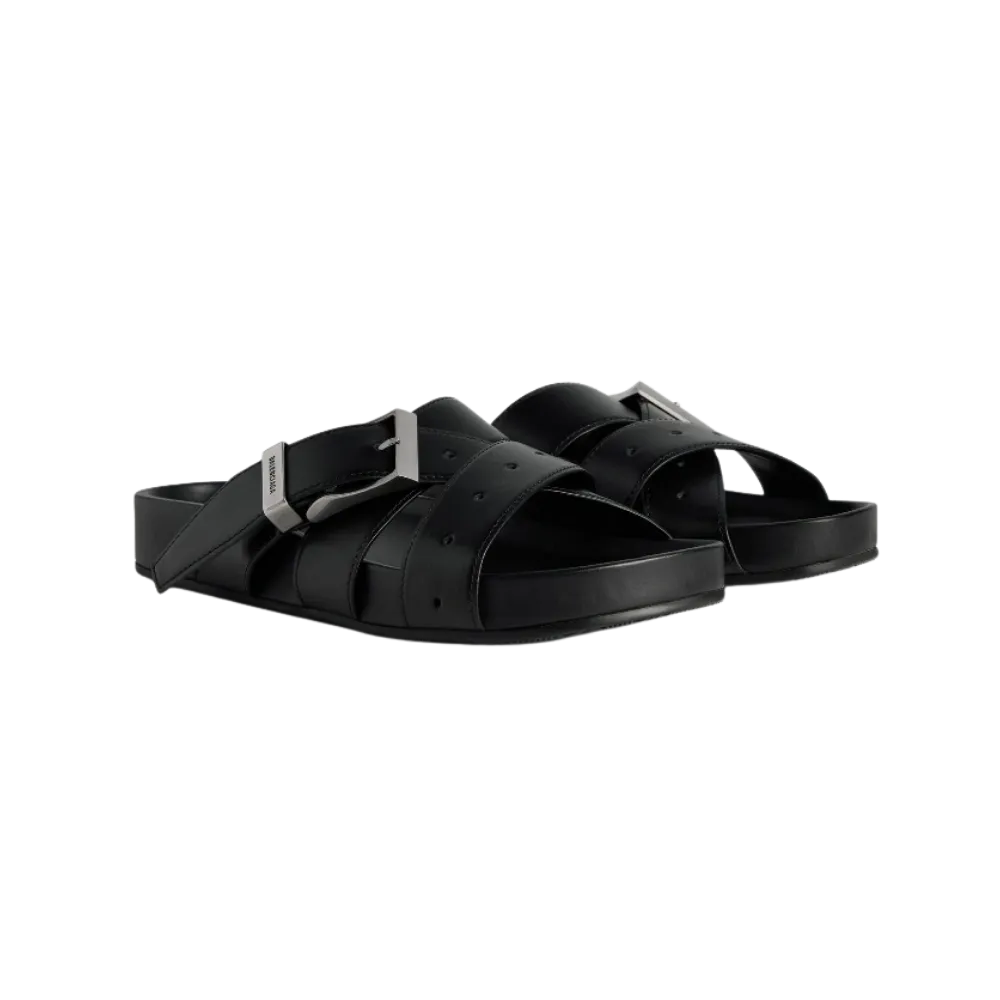 Balenciaga Belt Mule In Black
