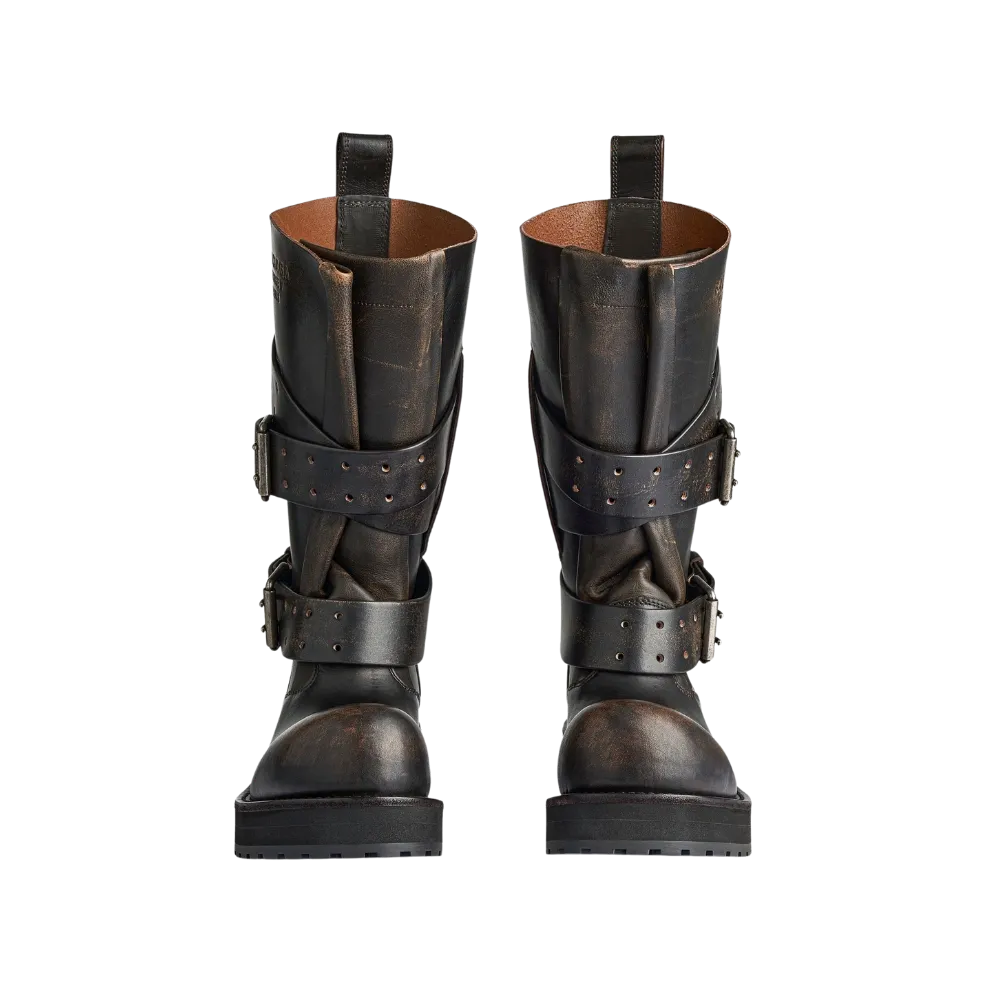 Balenciaga Venom High Boot In Brown