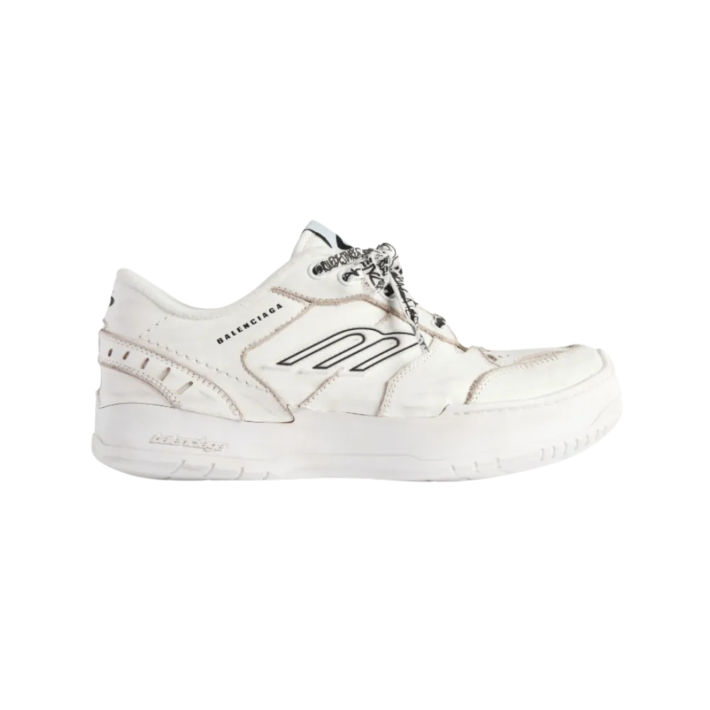 Balenciaga Hamptons Platform Sneaker In White