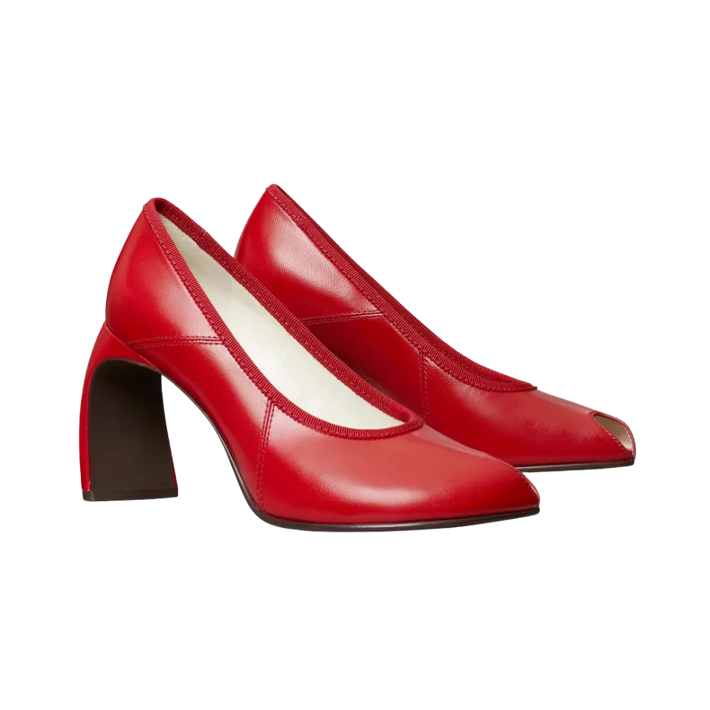 Tory Burch Peep-Toe Pump Red Sky