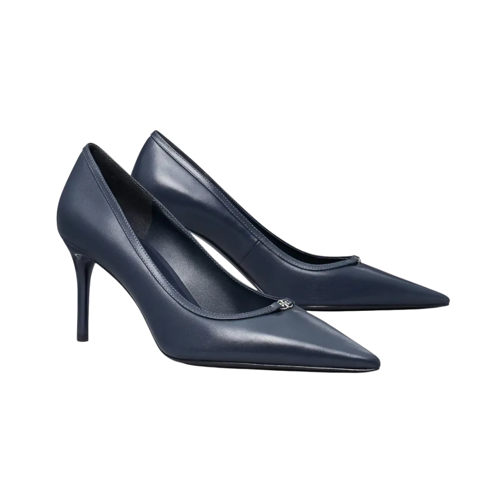 Tory Burch Double T Buckle Pump New Navy