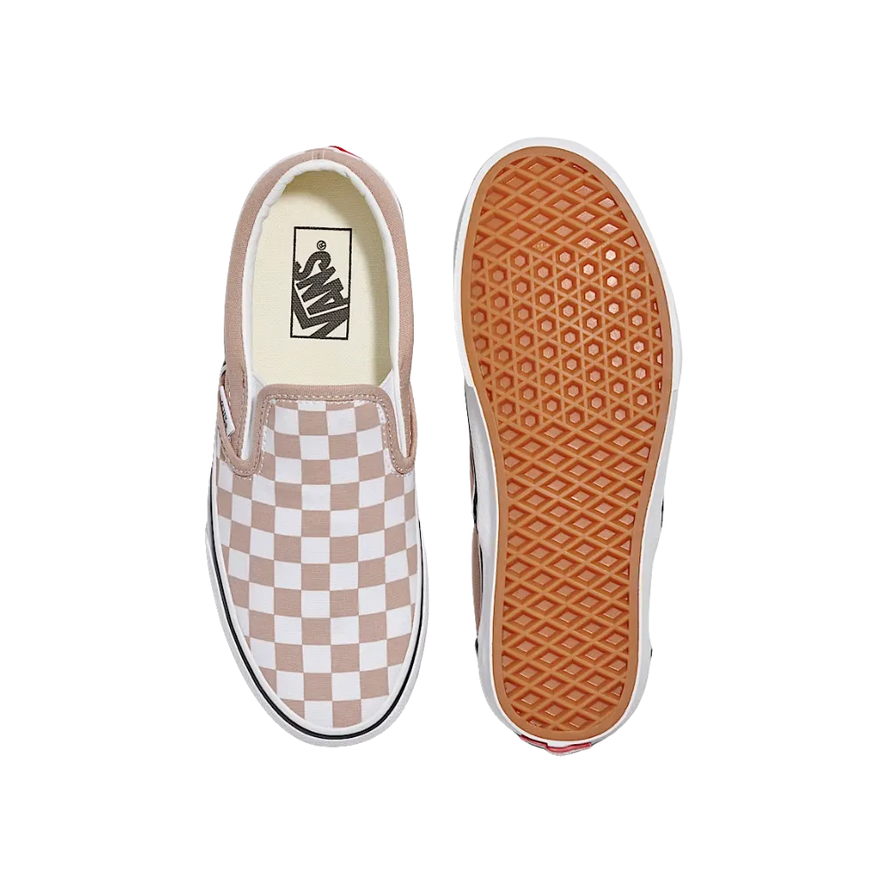 Vans Classic Slip-On Checkerboard Shoe Warm Taupe Brown