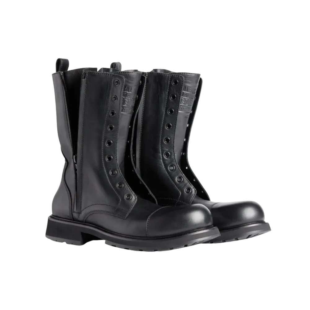 Balenciaga Truck Lace-Up Boot In Black