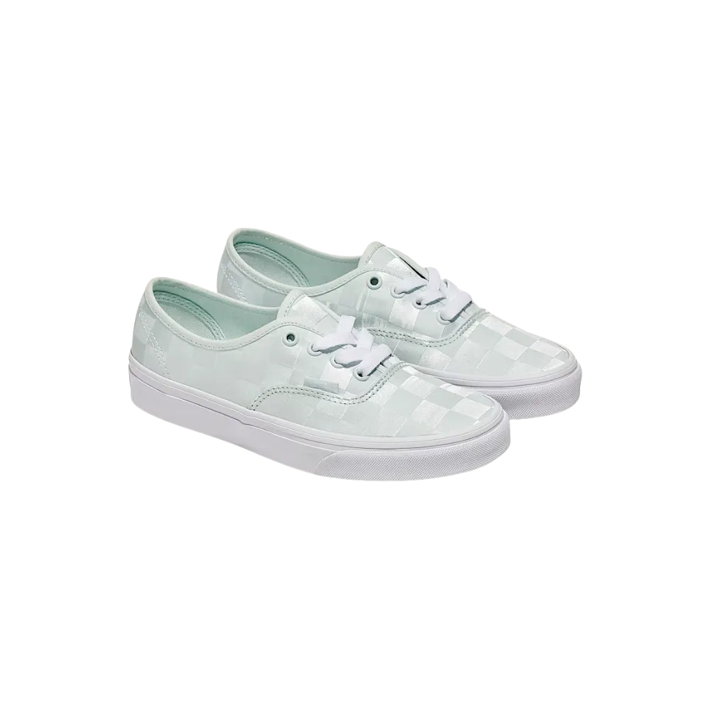 Vans Authentic Checkerboard Satin Shoe Spa Blue