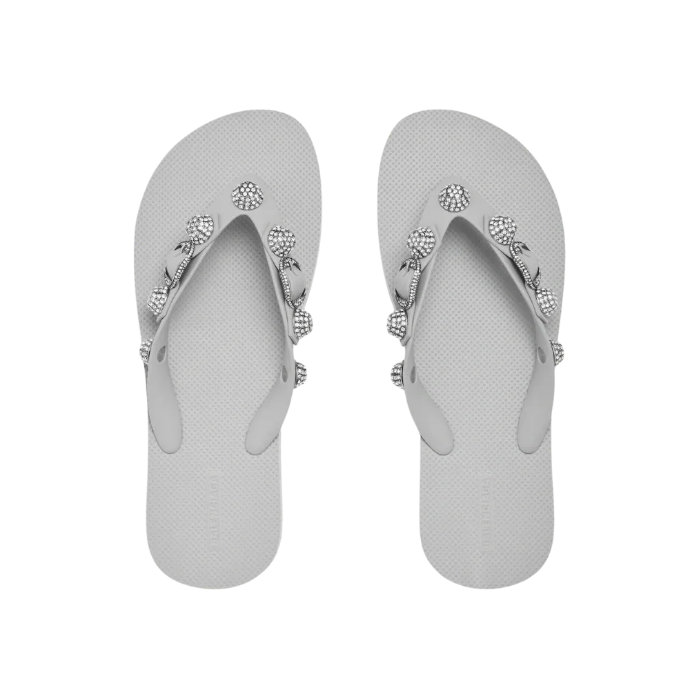 Balenciaga Cagole Thong Sandal In Crystal