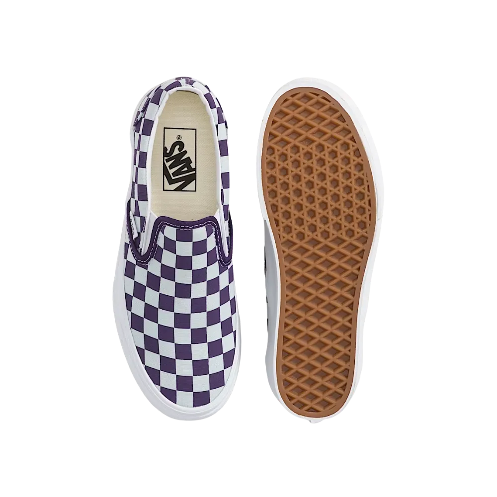 Vans Classic Slip-On Checkerboard Platform Shoe Gothic Grape Purple