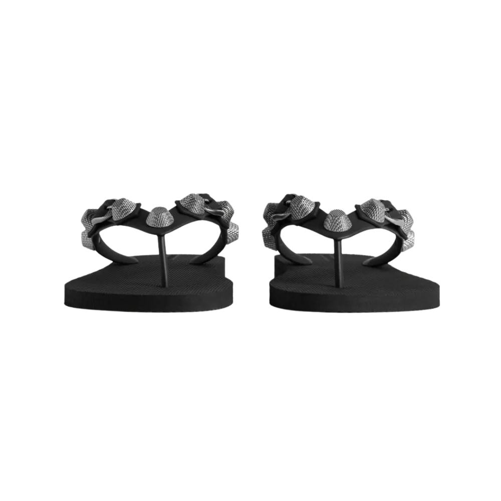 Balenciaga Cagole Thong Sandal In Black