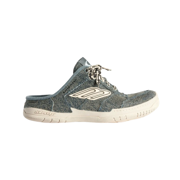 Balenciaga Hamptons Denim Mule In Off White