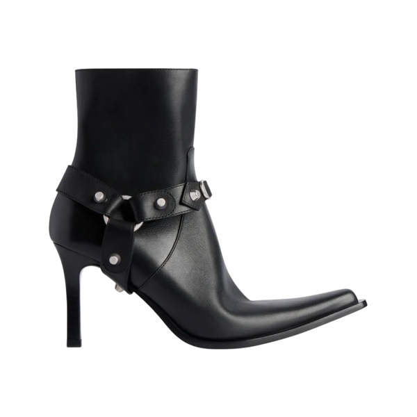Balenciaga City Bootie With Harness In Black