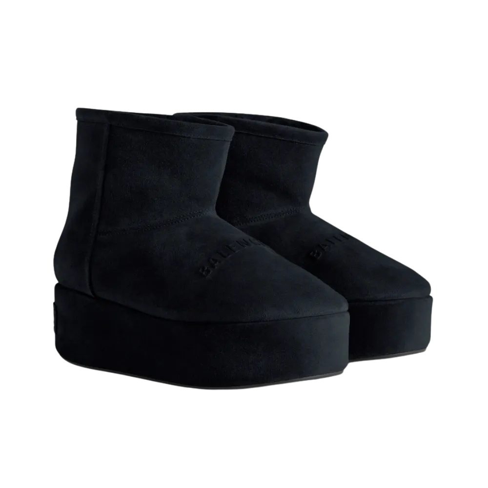 Balenciaga Alaska Platform Bootie In Black