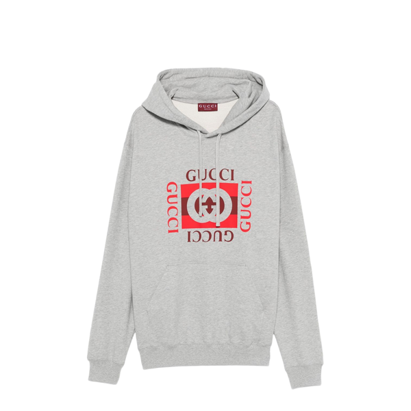 Gucci Printed Cotton Jersey Sweatshirt in Grey Mélange