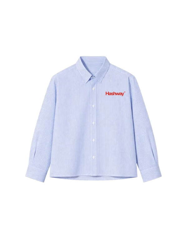 Hashway Hashway Better Than Your Ex Striped Shirt - Sky Blue