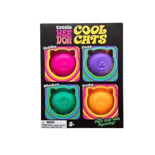 NeeDoh Teenie Cool Cat 4-Pack Squishy Fidget Toy