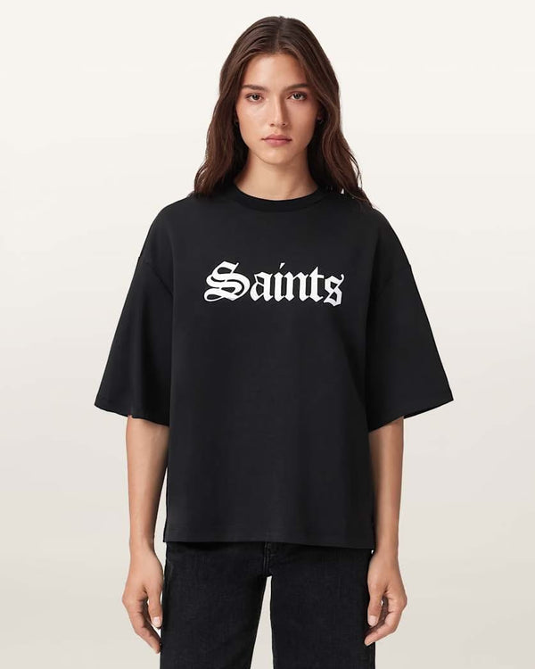 Allsaints Allsaints Saint Amelie Oversized T Shirt Women's Optic White Women's