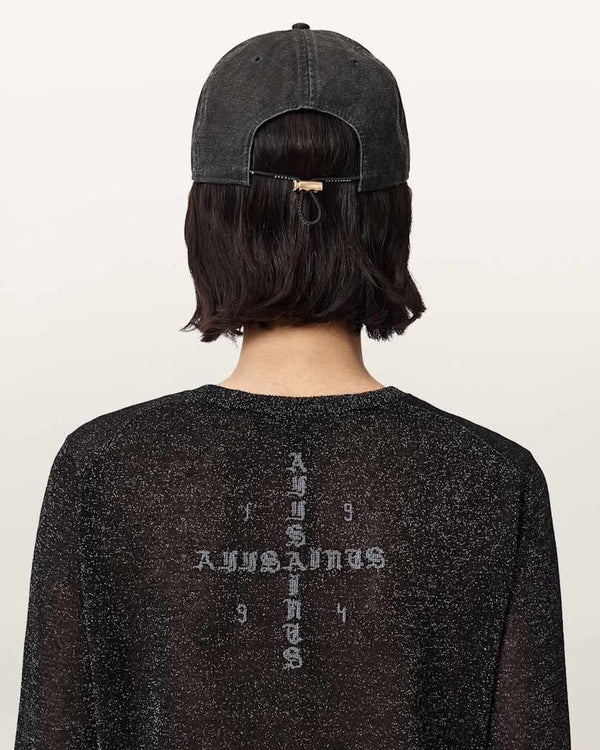 Allsaints Allsaints Billie Cord Baseball Cap Women's Washed Black Women's