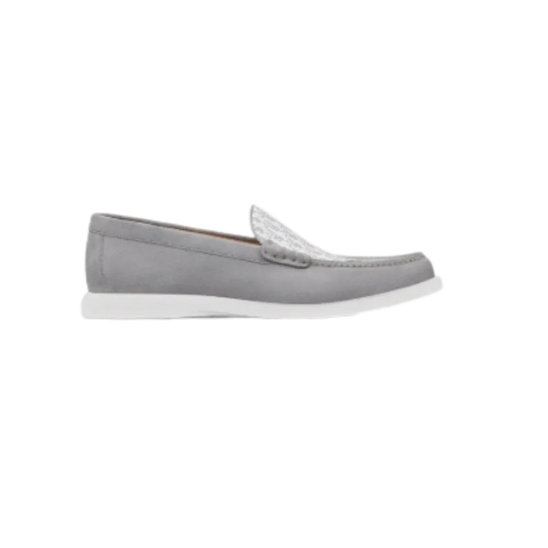 Dior Granville Loafer Dior Gray Suede and Dior Oblique Jacquard