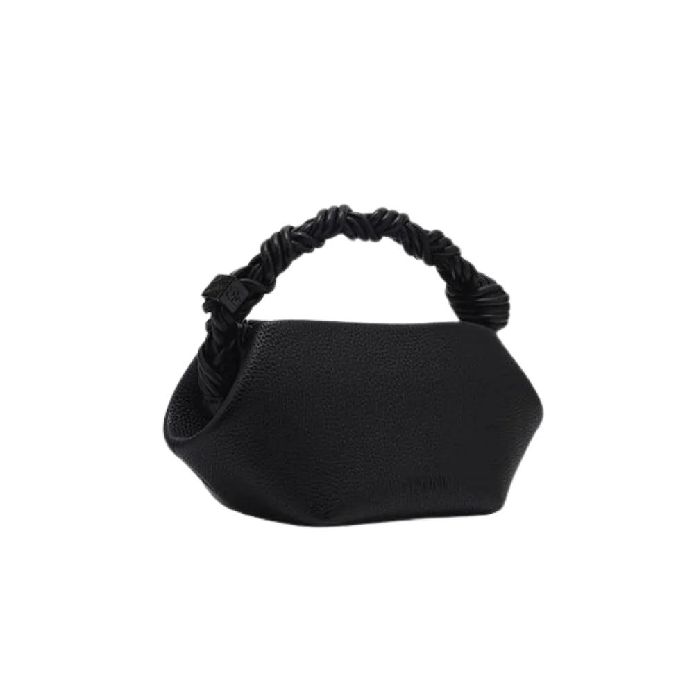 Ganni Black Grained Mini Bou Bag