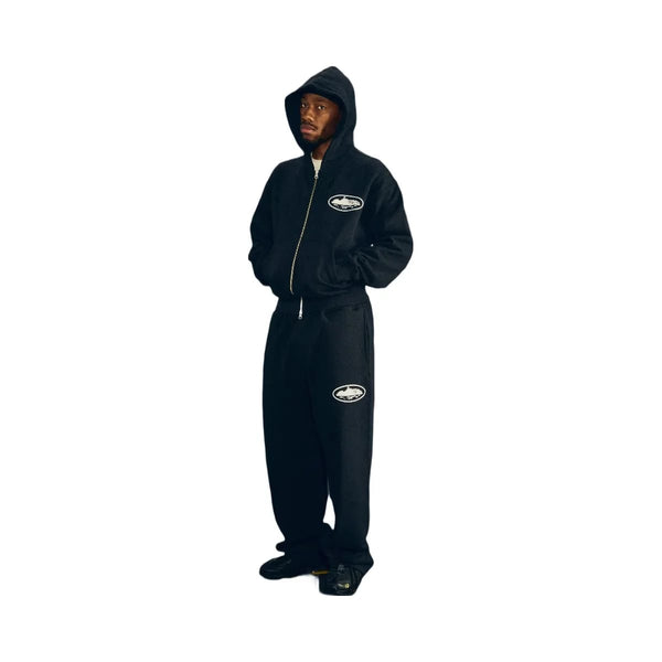 Corteiz Corteiz Island Puff Print Zip Hoodie Black