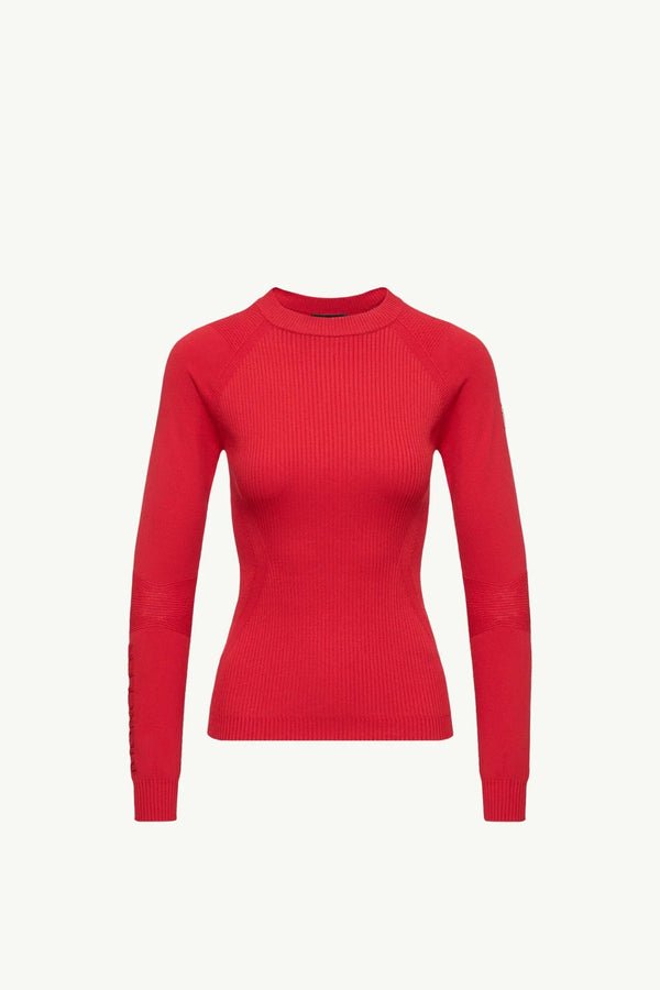 Moncler Moncler CrêPE Viscose Blend Sweater Red Red