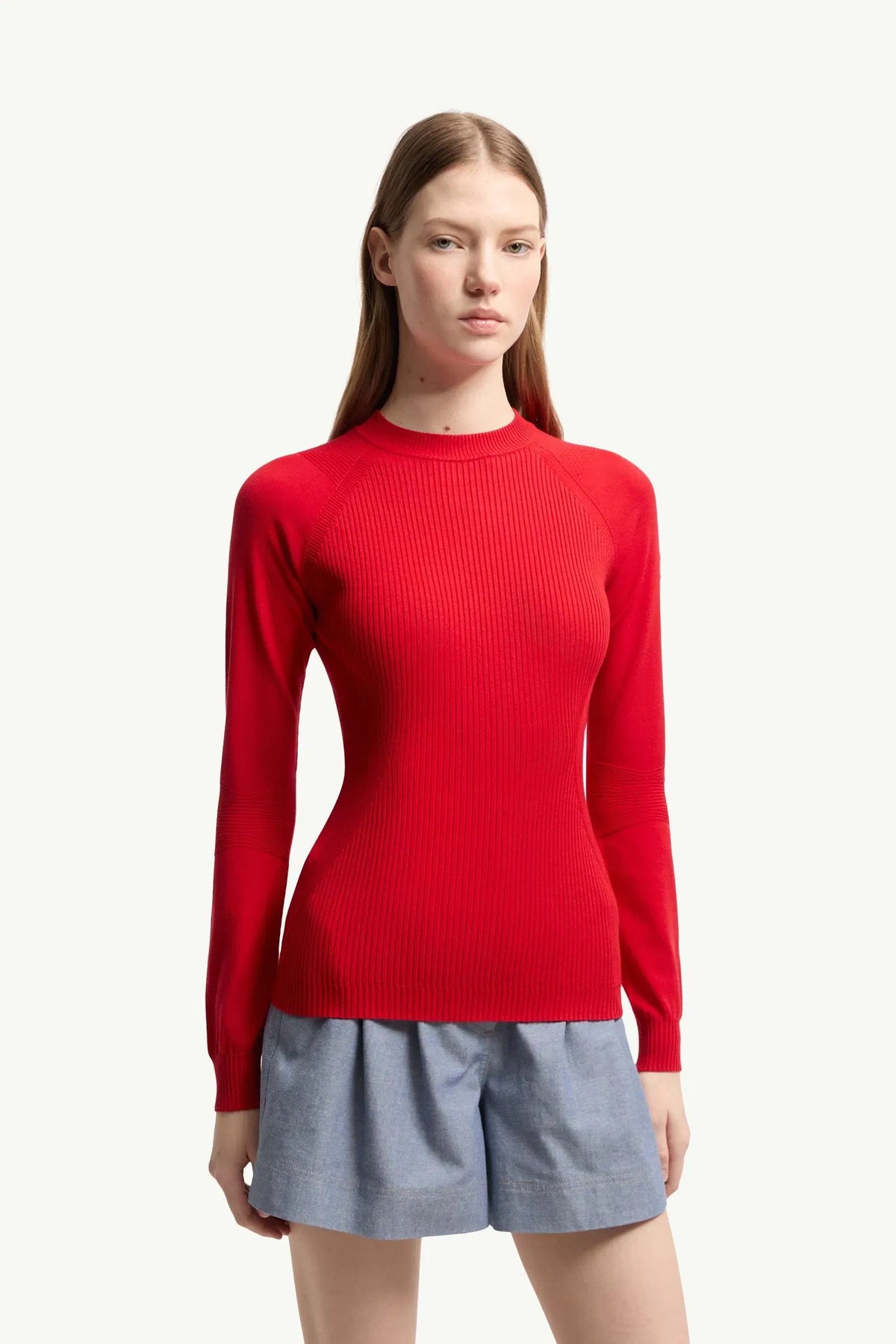 Moncler Moncler CrêPE Viscose Blend Sweater Red Red
