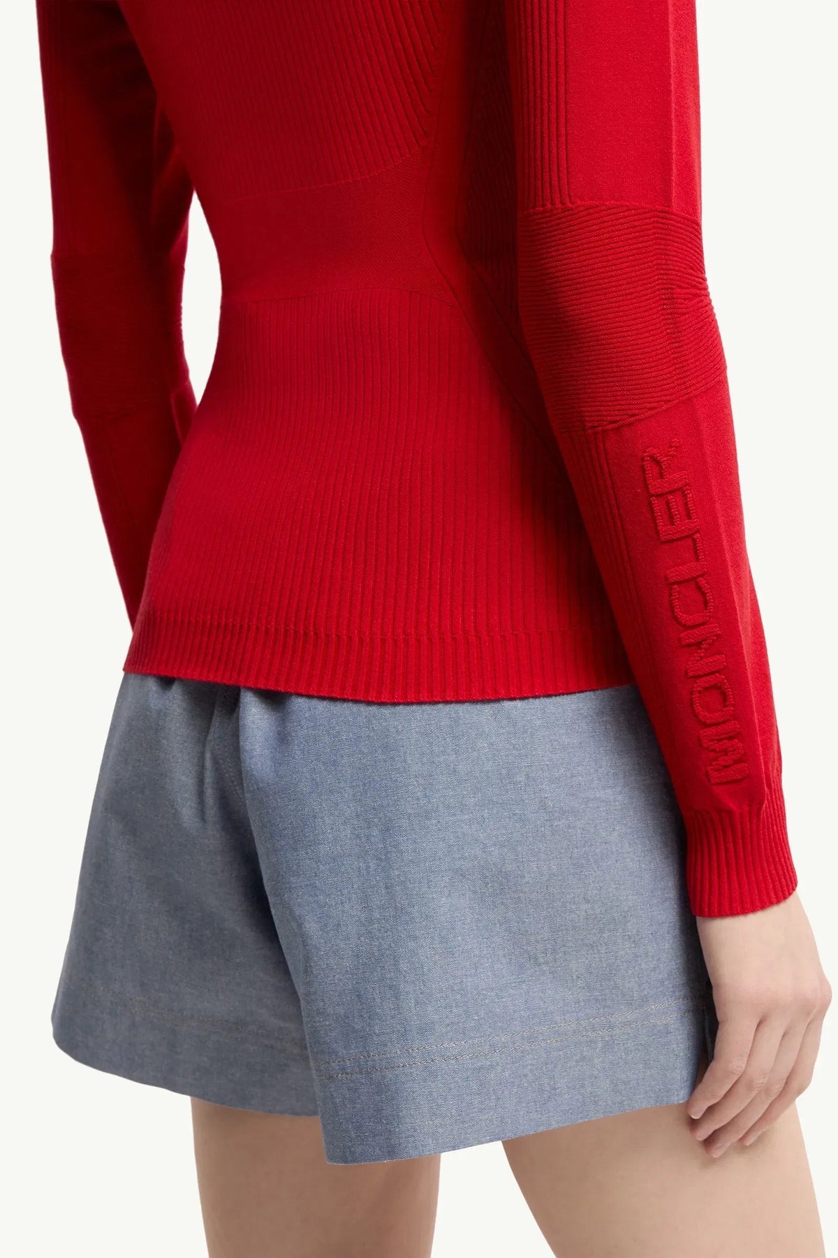 Moncler Moncler CrêPE Viscose Blend Sweater Red Red
