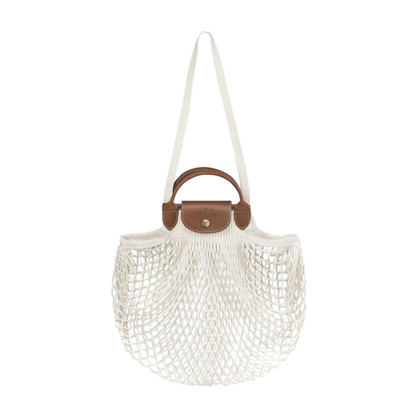 Longchamp Longchamp Le Pliage Filet L Mesh Bag Ecru