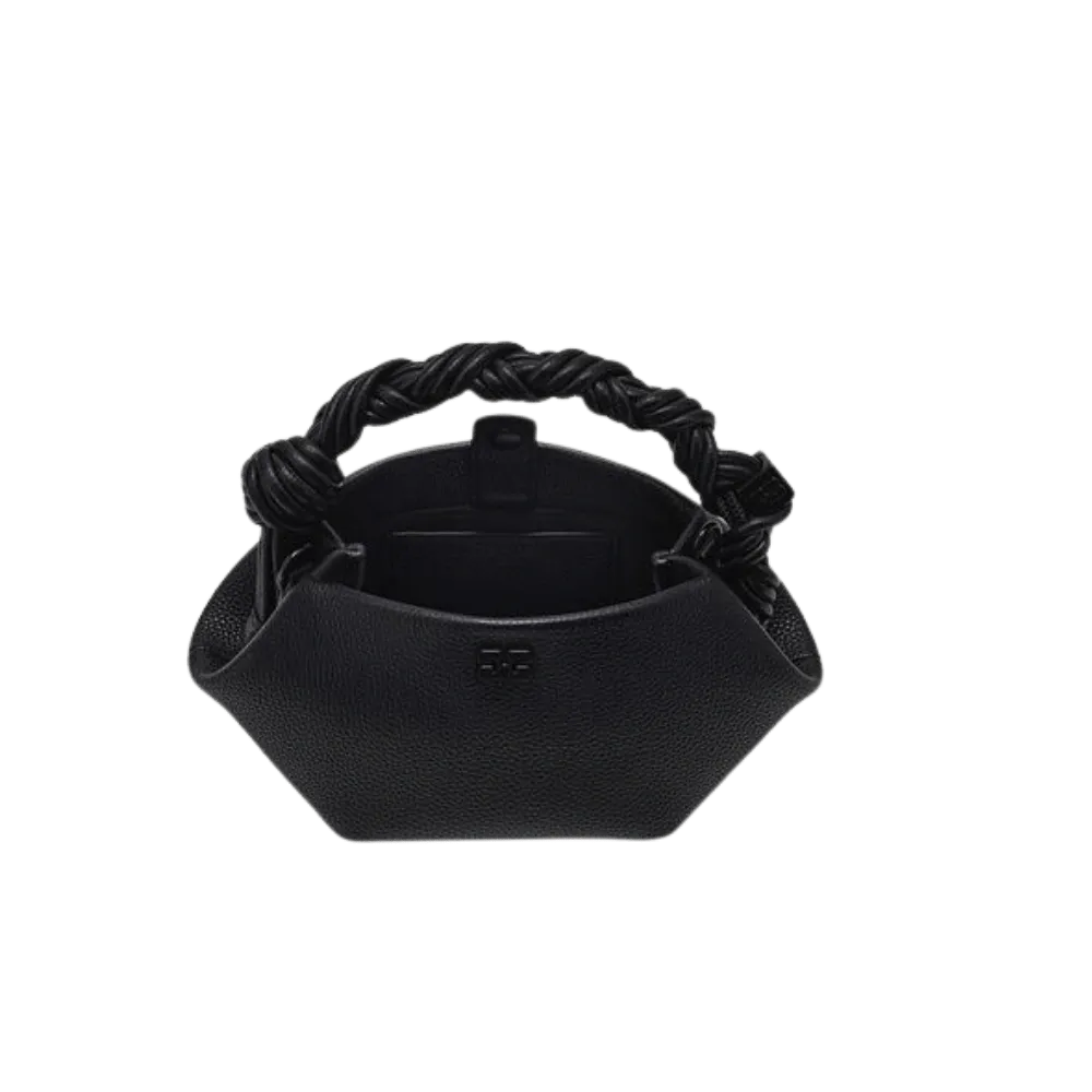 Ganni Black Grained Mini Bou Bag