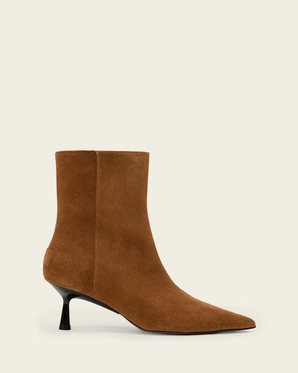 Allsaints Allsaints Vivian Suede Boots Women's Sepia Brown Women's