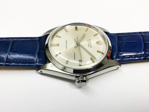 Rolex Rolex | Oyster Precision | 6426 | Steel | 34 x 42 mm | Leather | White | Manual winding