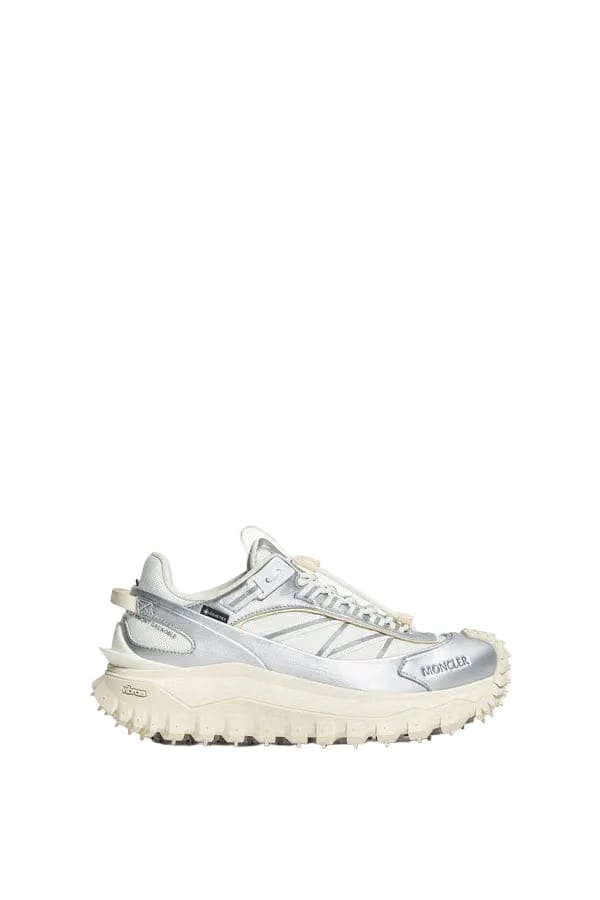 Moncler Moncler Trailgrip Gtx Leather Sneakers Silver