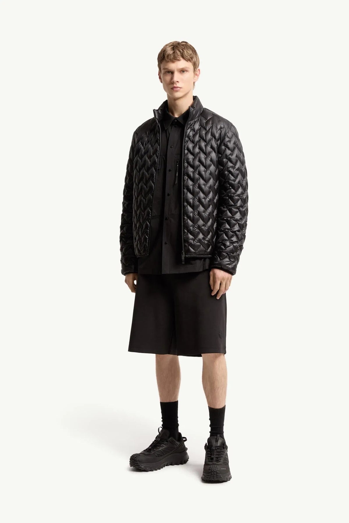 Moncler Moncler Interlock Cotton Blend Shorts Black Black