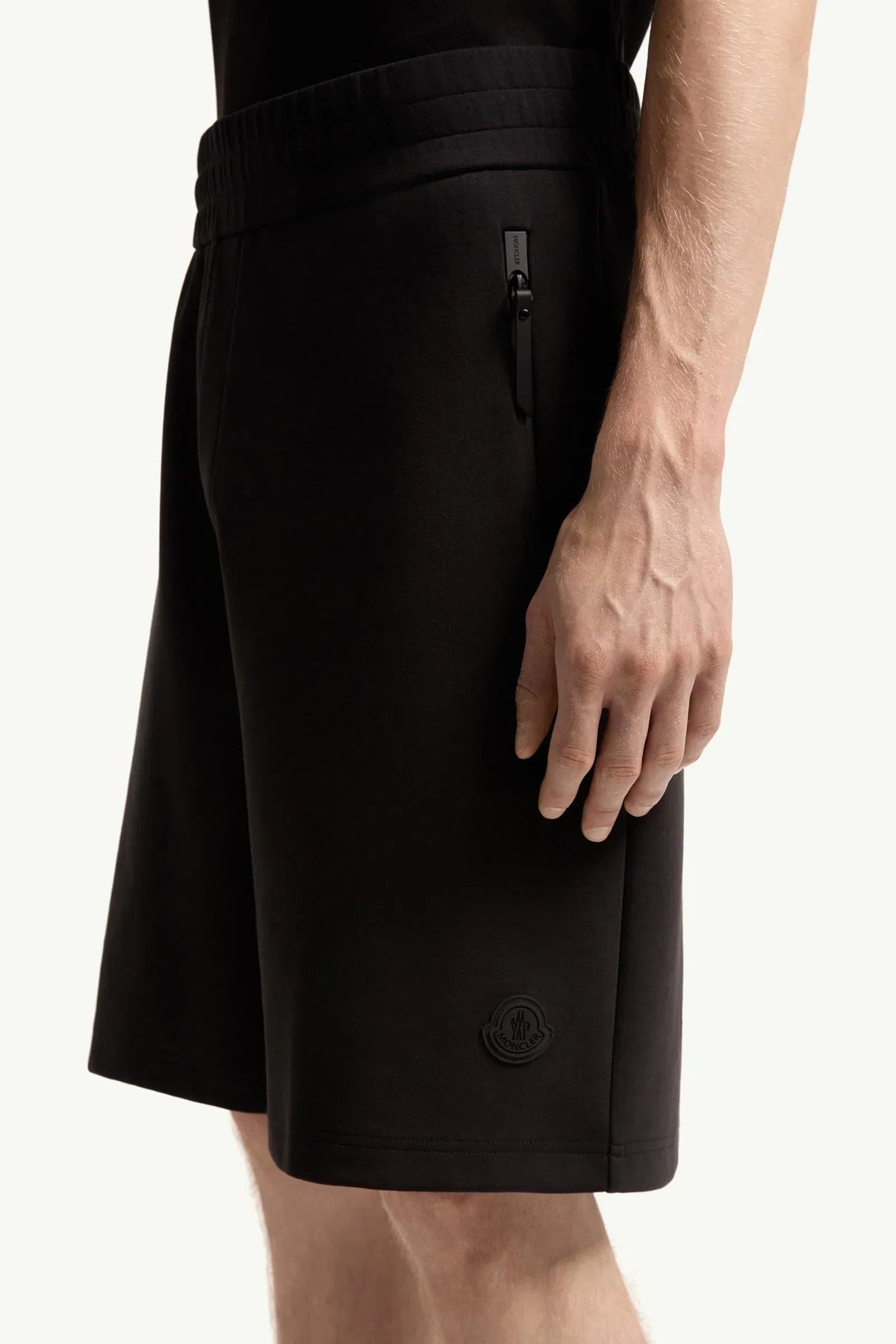 Moncler Moncler Interlock Cotton Blend Shorts Black Black