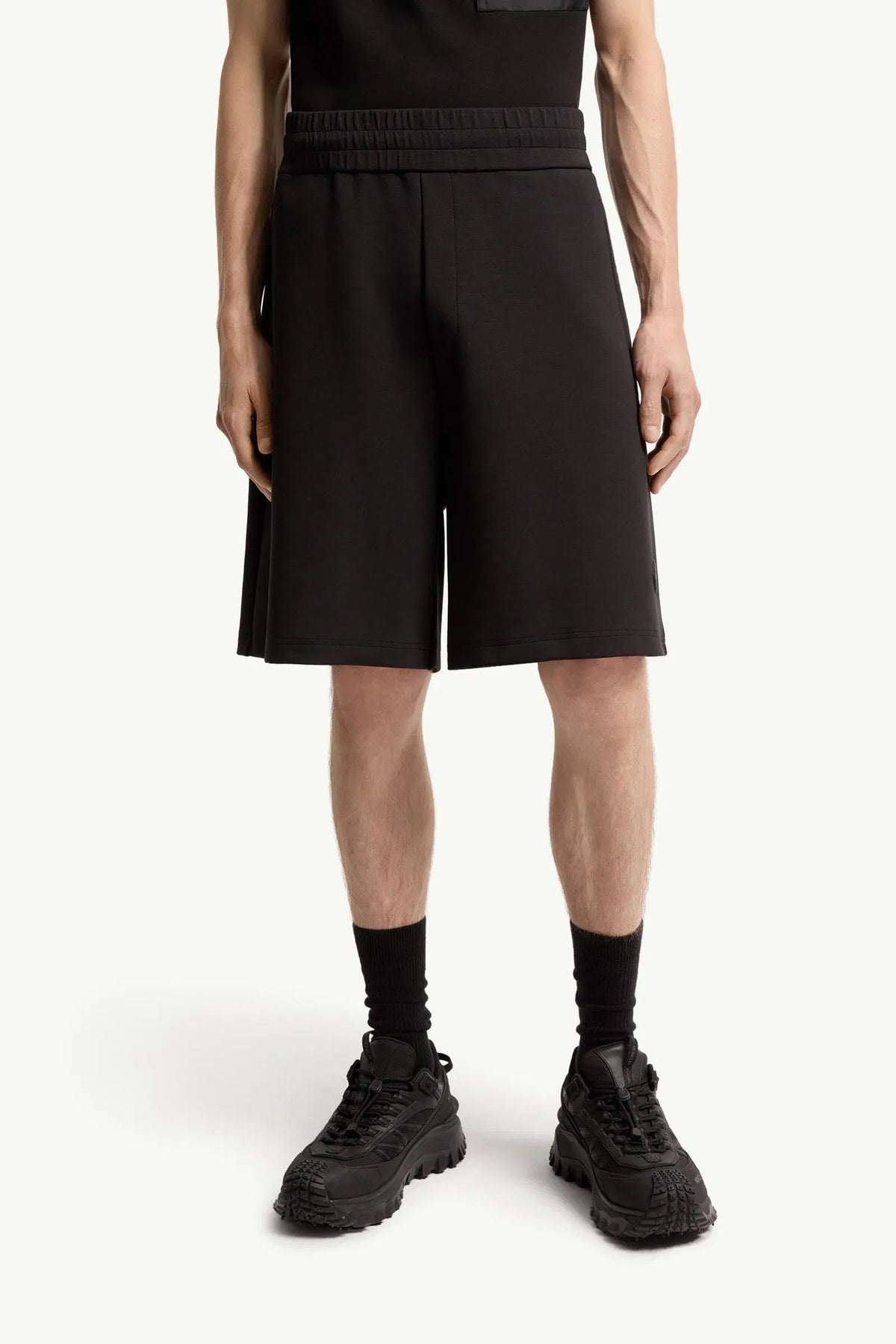 Moncler Moncler Interlock Cotton Blend Shorts Black Black