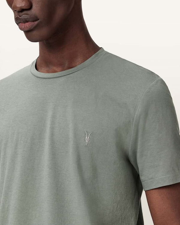 Allsaints Allsaints Tonic Crew Neck Slim Ramskull T Shirt Villa Blue
