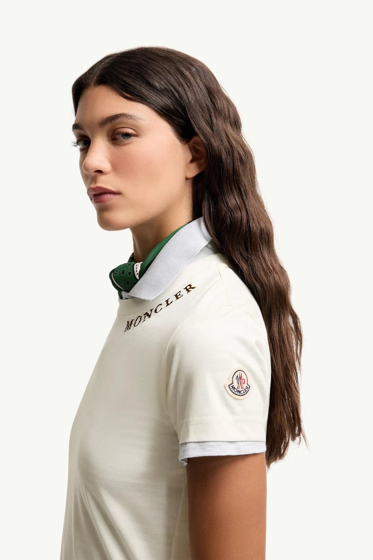 Moncler Moncler Sketch Logo Cotton T-Shirt White White