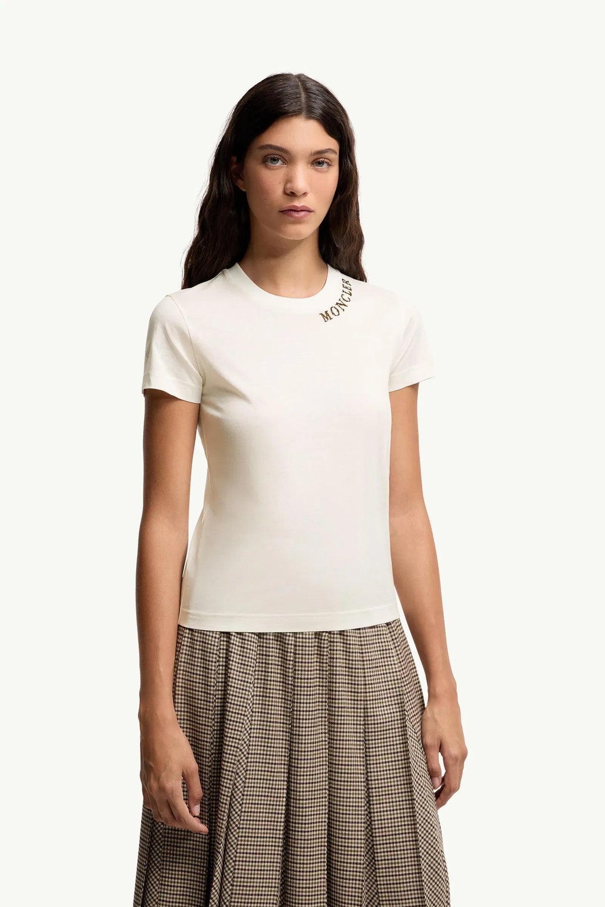 Moncler Moncler Sketch Logo Cotton T-Shirt White White