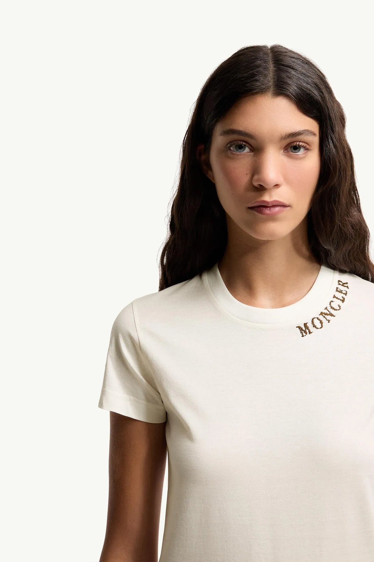 Moncler Moncler Sketch Logo Cotton T-Shirt White White