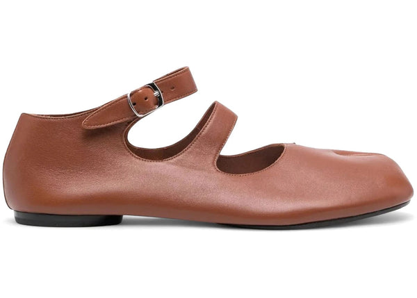 Maison Margiela Maison Margiela Tabi Ballerina Double Strap Flats Nutmeg Womens