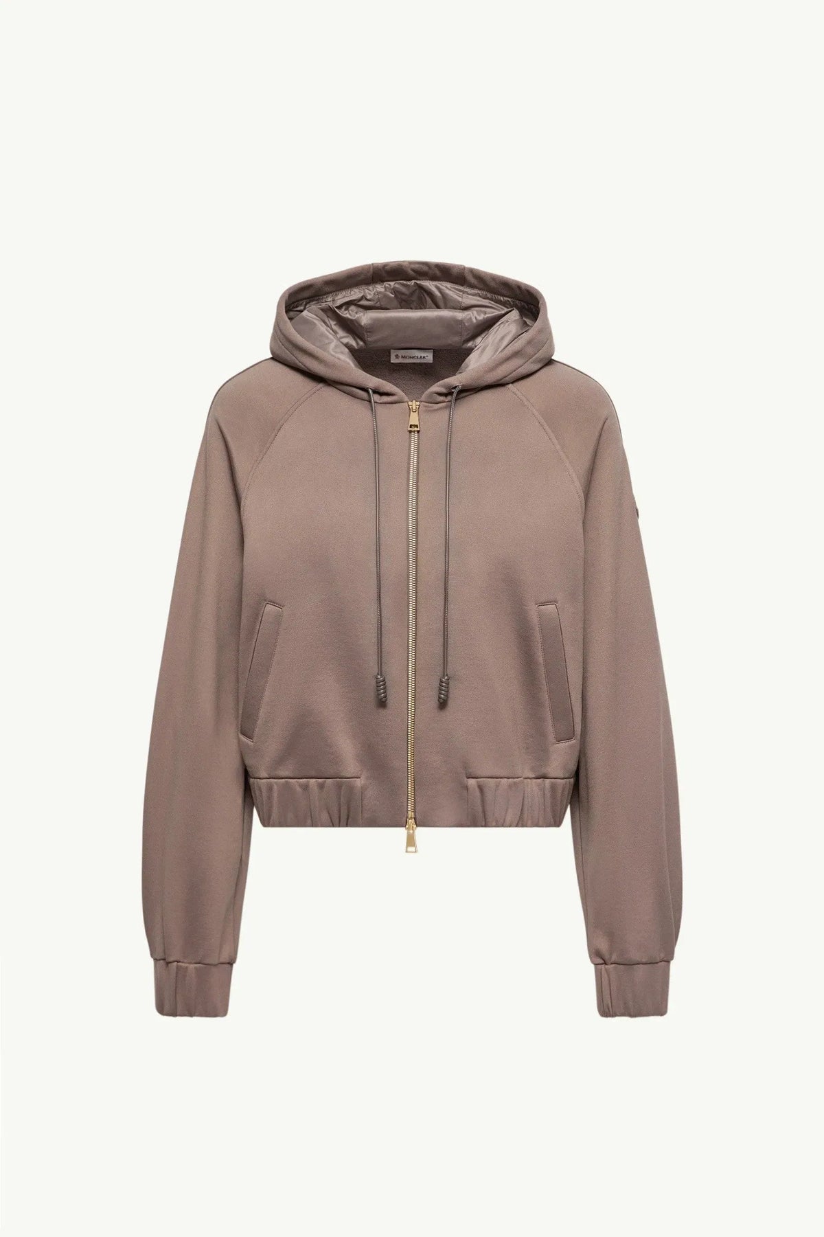 Moncler Moncler Technical Fleece Zip-Up Cardigan Taupe Taupe