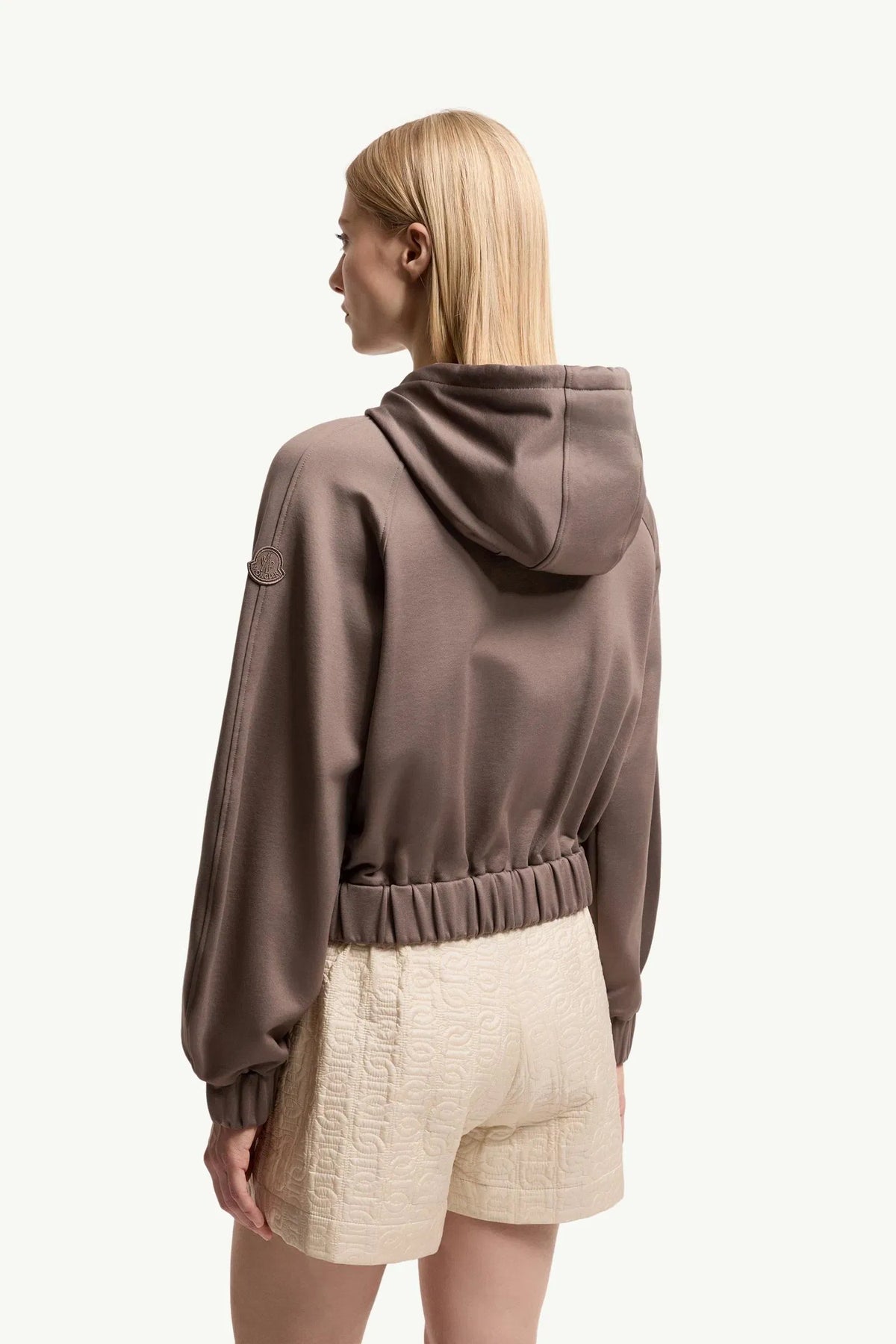 Moncler Moncler Technical Fleece Zip-Up Cardigan Taupe Taupe