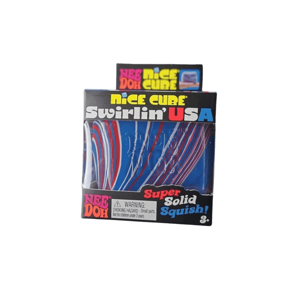 NeeDoh Swirlin USA Squishy Fidget Toy Red/ White/ Blue