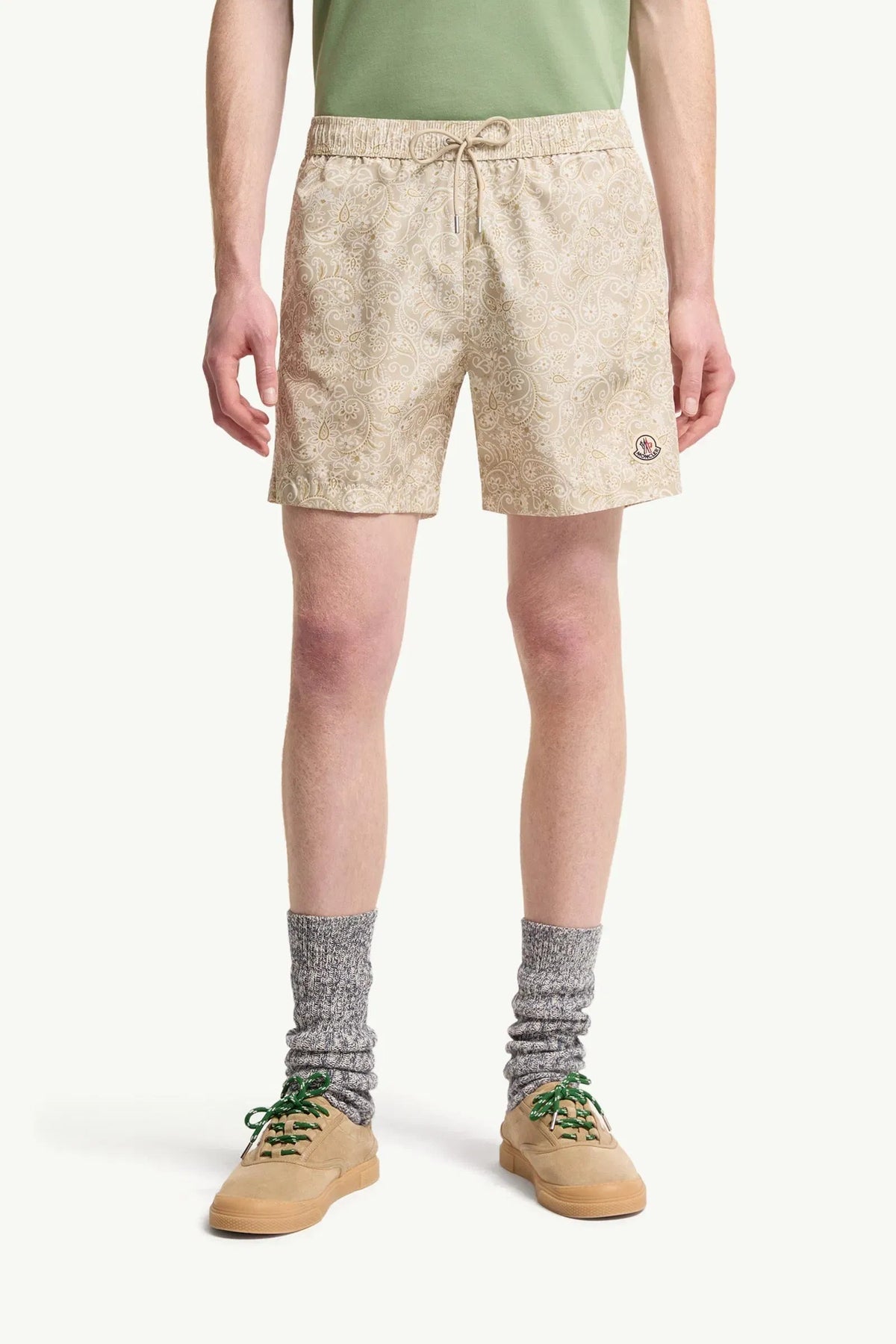 Moncler Moncler Paisley Print Swim Shorts Light Beige Light Beige